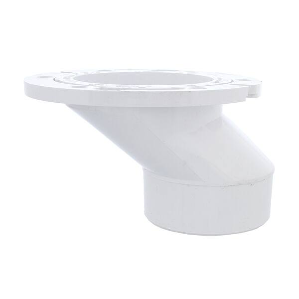 Jones Stephens C54402 3" x 4" PVC Offset Closet Flange with Plastic